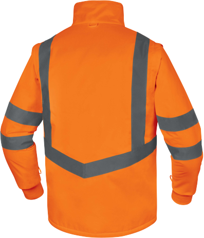 Delta Plus OPTIMUM3 Hi-Vis 5-in-1 Waterproof Parka Unisex S-5XL Fleece Lined