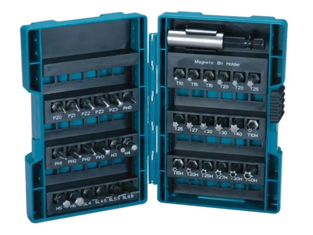 Makita B-28606-10 37 Piece Screw Bit Set with Magnetic Holder and Various Sizes