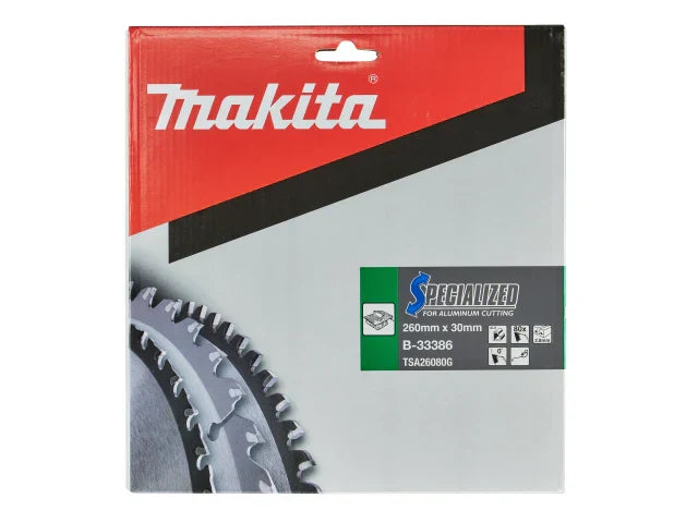 Makita B-33386 260mm Aluminium Cutting Blade 80 Teeth for Non-Ferrous Metals