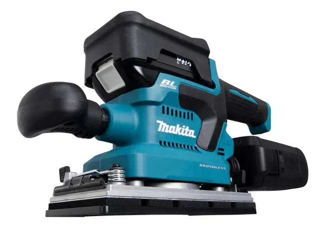 Makita DBO380RTJ 18V LXT Brushless Finishing Sander with 2 x 5.0Ah Batteries