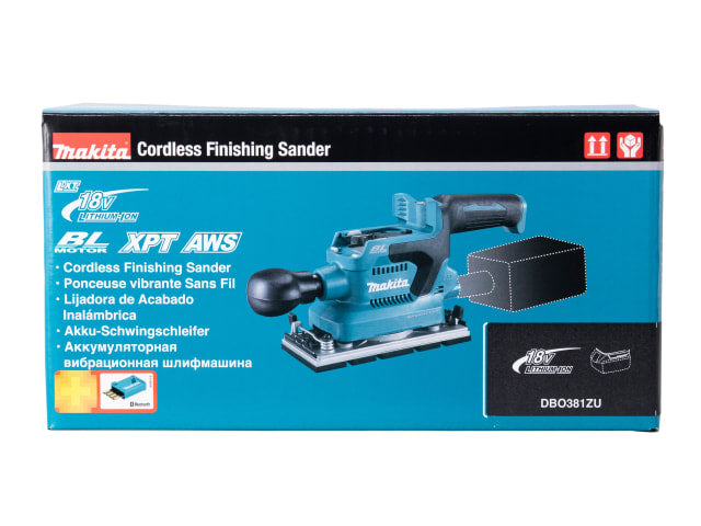 Makita DBO381ZU 18V LXT Finishing Sander Bare Unit with Dust Extraction System