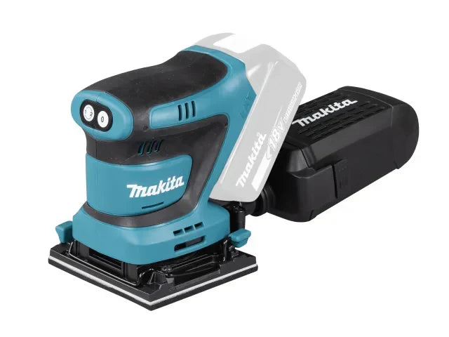 Makita DBO481 LXT 18VFinishing Sander Bare Unit Compact Lt.weight Electric Brake
