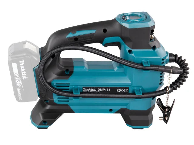 Makita DMP181Z LXT Inflator 18V Bare Unit Digital Gauge 3 Modes Adapters