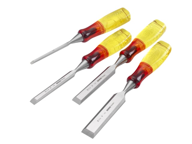 IRWIN Marples M373 4 Piece Bevel Edge Chisel Set Splitproof Handle Heavy Duty