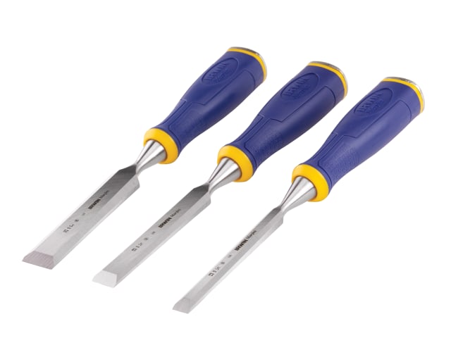 IRWIN Marples MS500 ProTouch All-Purpose Chisel Set 3 Piece with Storage Pouch