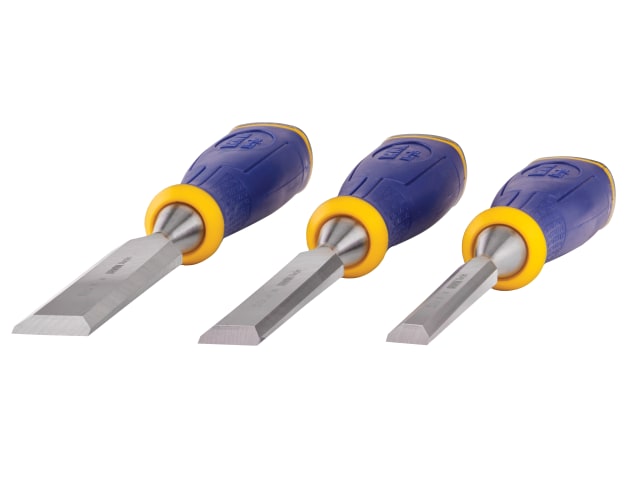 IRWIN Marples MS500 ProTouch All-Purpose Chisel Set 3 Piece with Storage Pouch