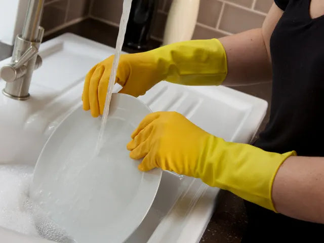 Marigold Extra-Life Medium Kitchen Rubber Gloves 6 Pairs Durable Anti-Slip