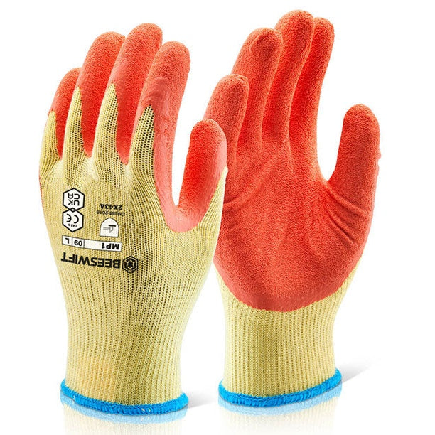 Beeswift M/P Latex Coated Gloves for Construction & Steel Handling, EN388