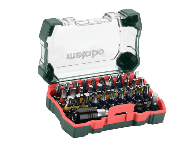 Metabo 32 Piece Bit Set S2 Steel with Storage Box and Quick-Release Holder