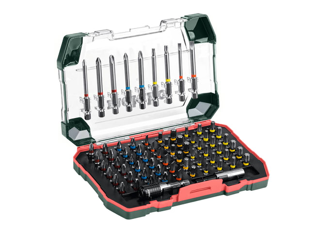 Metabo 71 Piece Bit Set S2 Steel with Colour Coding & Storage Box