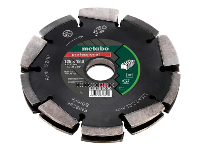 Metabo 2 Row Universal Wall Chaser Blade 125 x 22.23mm - Electric Installations