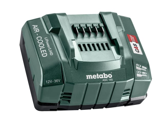 Metabo ASC 145 Quick Charger 12-36V Li-ion Batteries with Air Cooled Technology