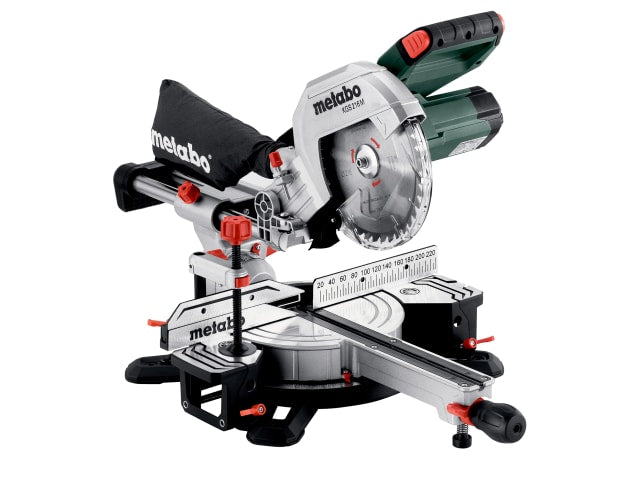 Metabo KGS 216MN Sliding Mitre Saw 216mm 1500W 110V with LED Light & Support