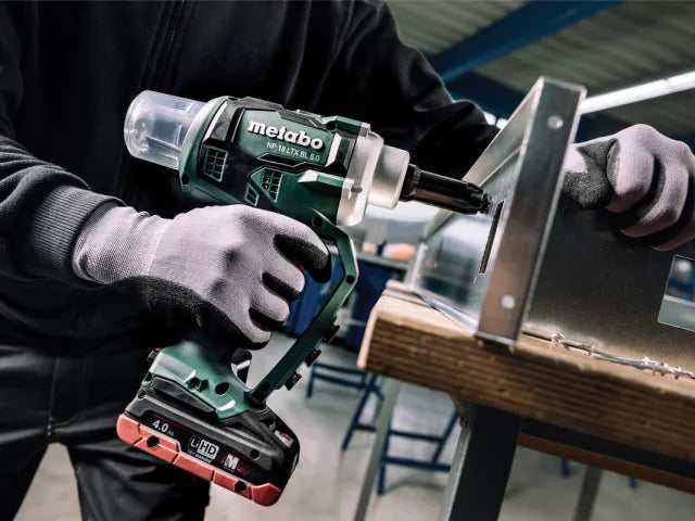 Metabo NP 18 LTX BL 5.0 Brushless Rivet Gun Bare Unit with LED Light