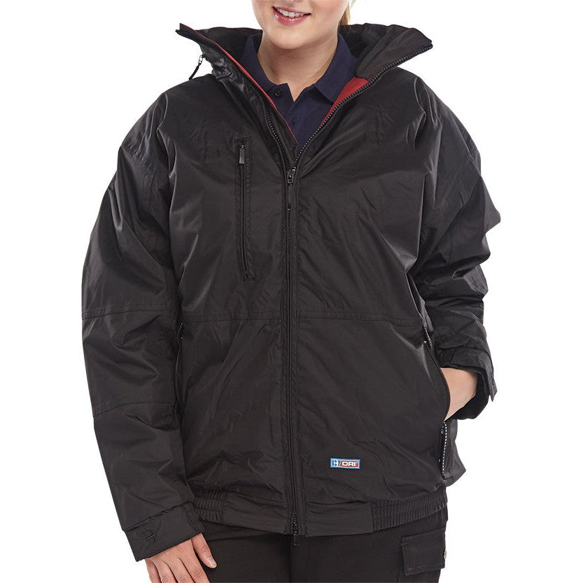 Beeswift Mercury Bomber Jacket Polar Fleece Lined Zip Pockets Adjustable Hood