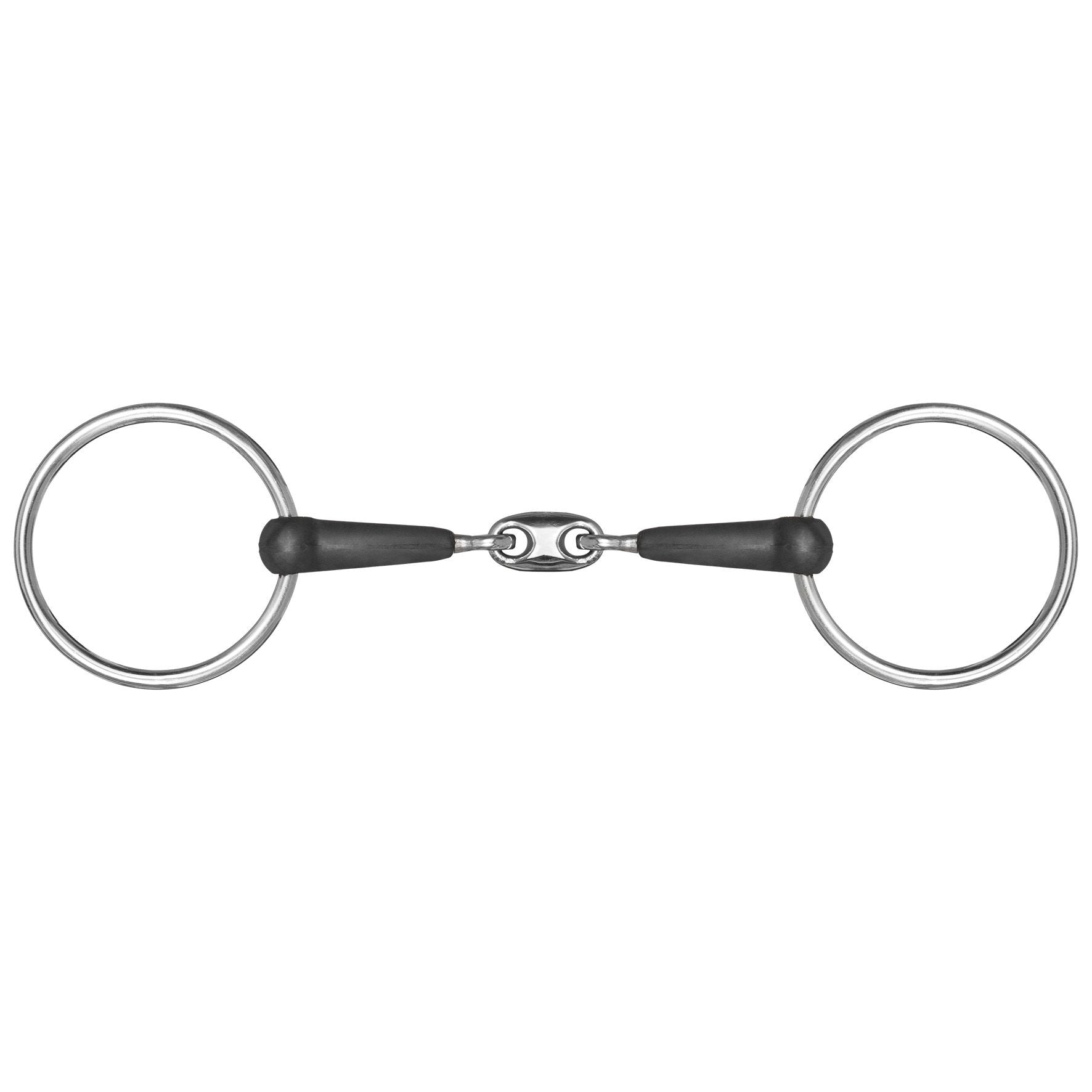 Mackey Double Jointed Rubber Snaffle Bit