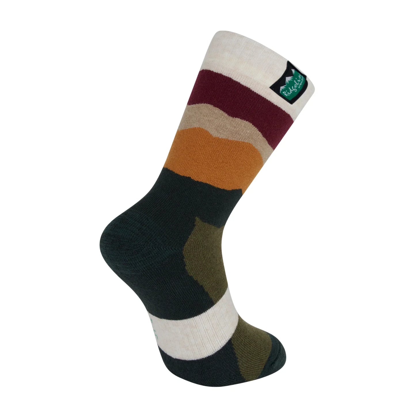 Ridgeline Merino Mid Length Wool Socks for Outdoor Sports and Work
