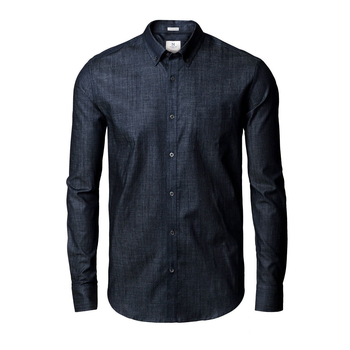 Nimbus Torrance Modern Fit Denim Shirt Stretch Fabric Button-Down Collar
