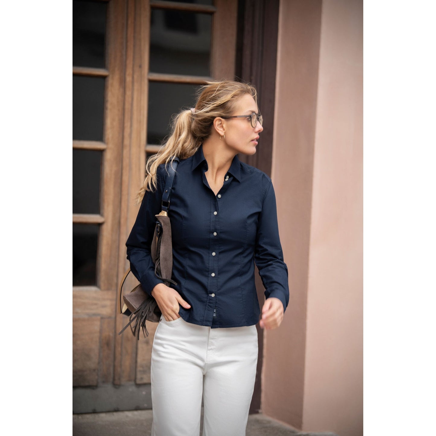Nimbus Women's Rochester Classic Oxford Shirt 100% Cotton Curved Hem XS-XL