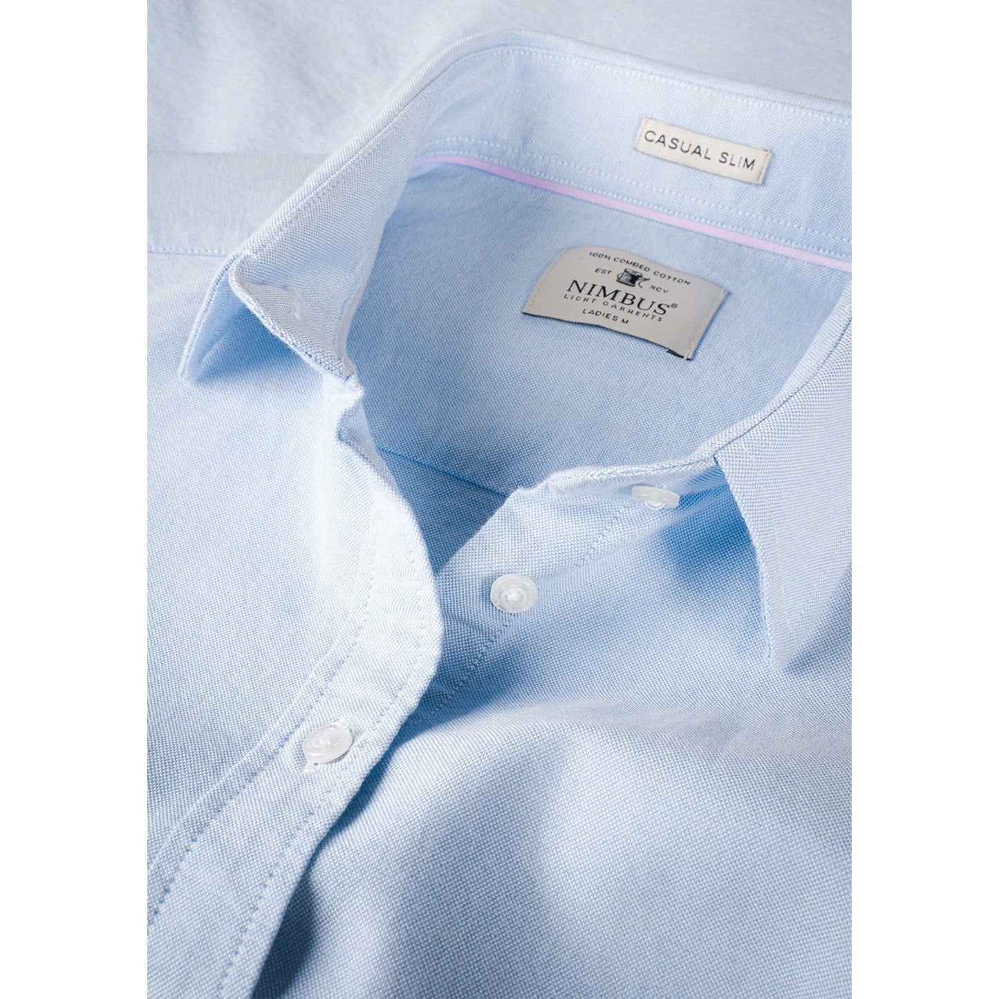 Nimbus Women's Rochester Classic Oxford Shirt 100% Cotton Curved Hem XS-XL