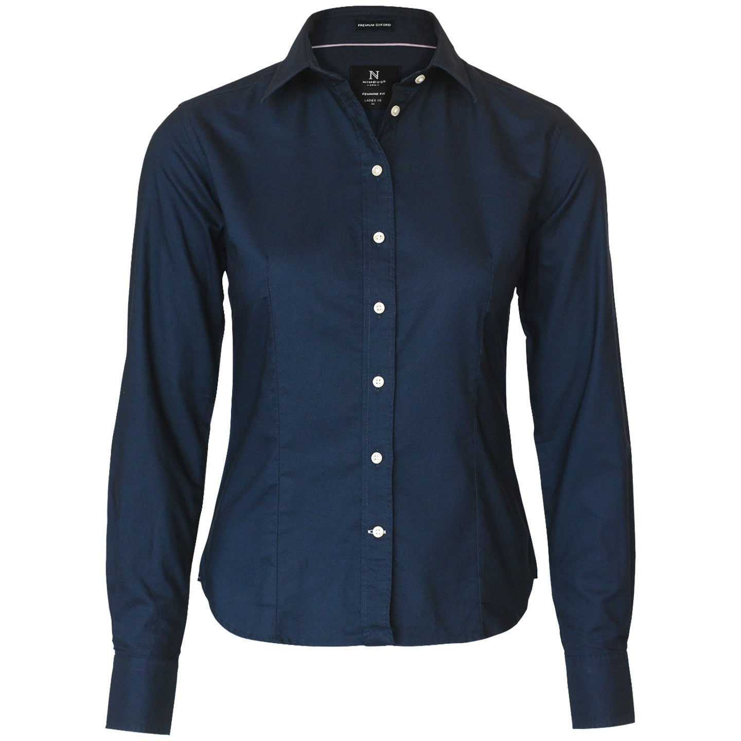 Nimbus Women's Rochester Classic Oxford Shirt 100% Cotton Curved Hem XS-XL