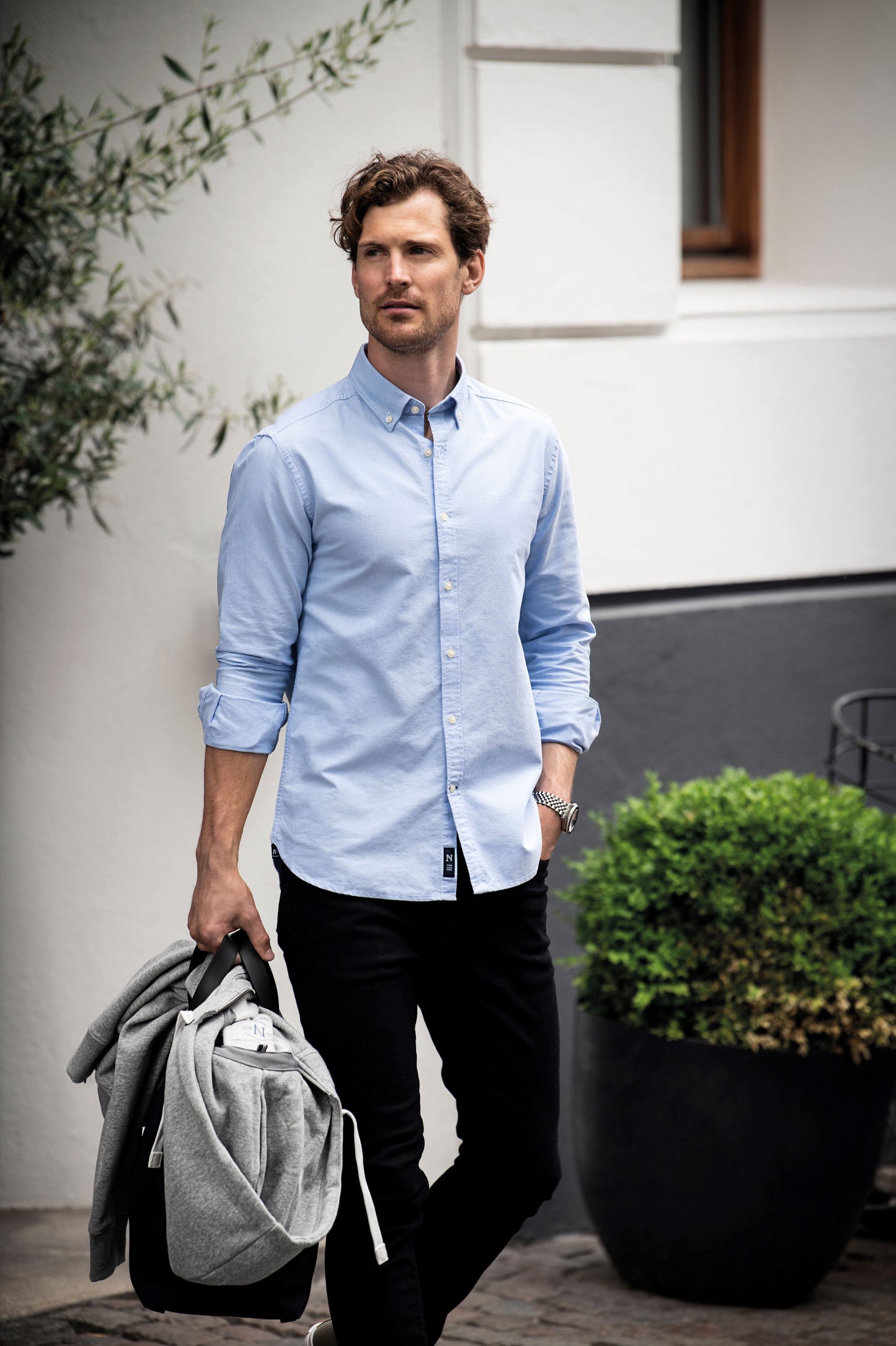 Nimbus Rochester Slim Fit Oxford Shirt Button-Down Collar Contrast Details