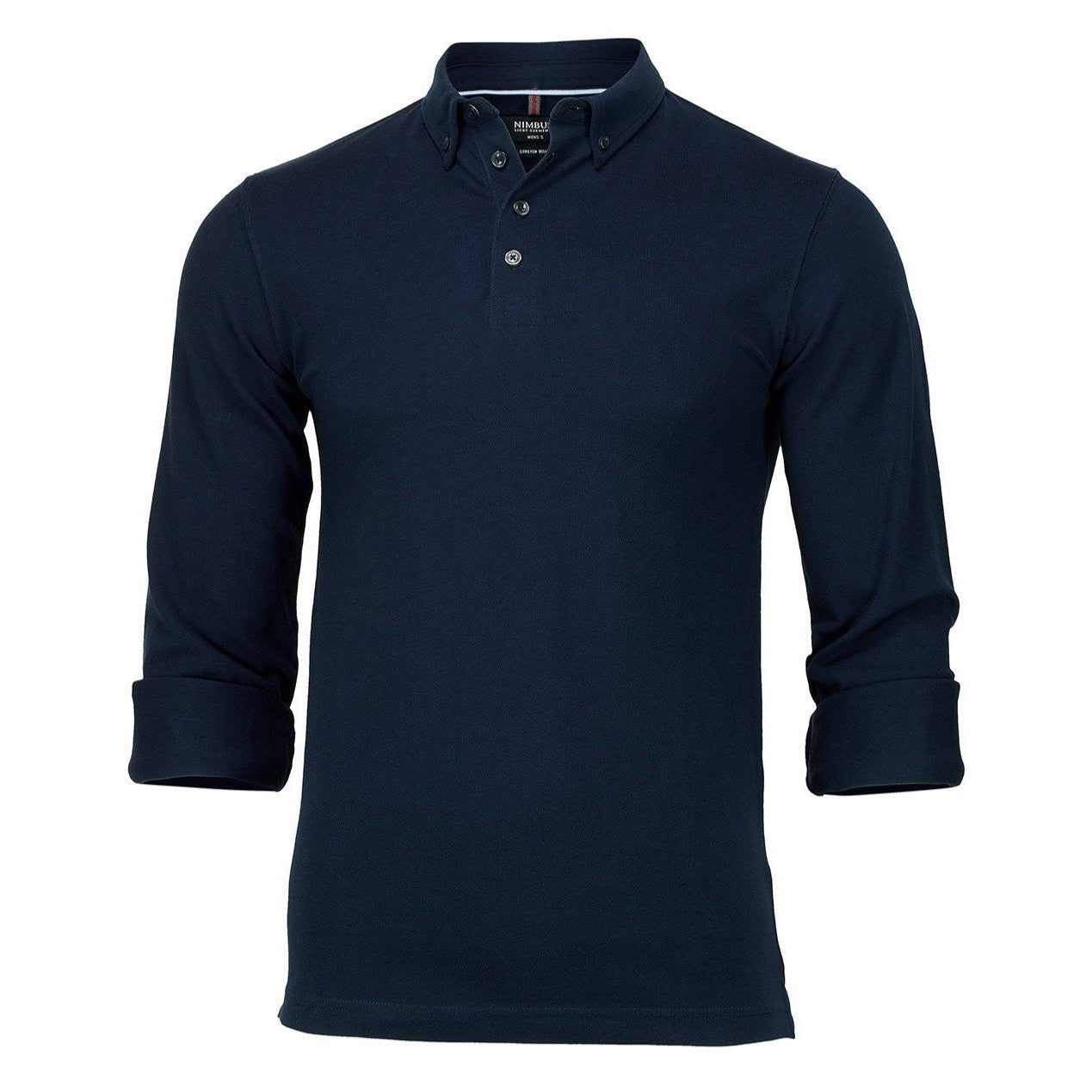 Nimbus Carlington Deluxe Long Sleeve Polo Shirt Organic Cotton Elegant Fit