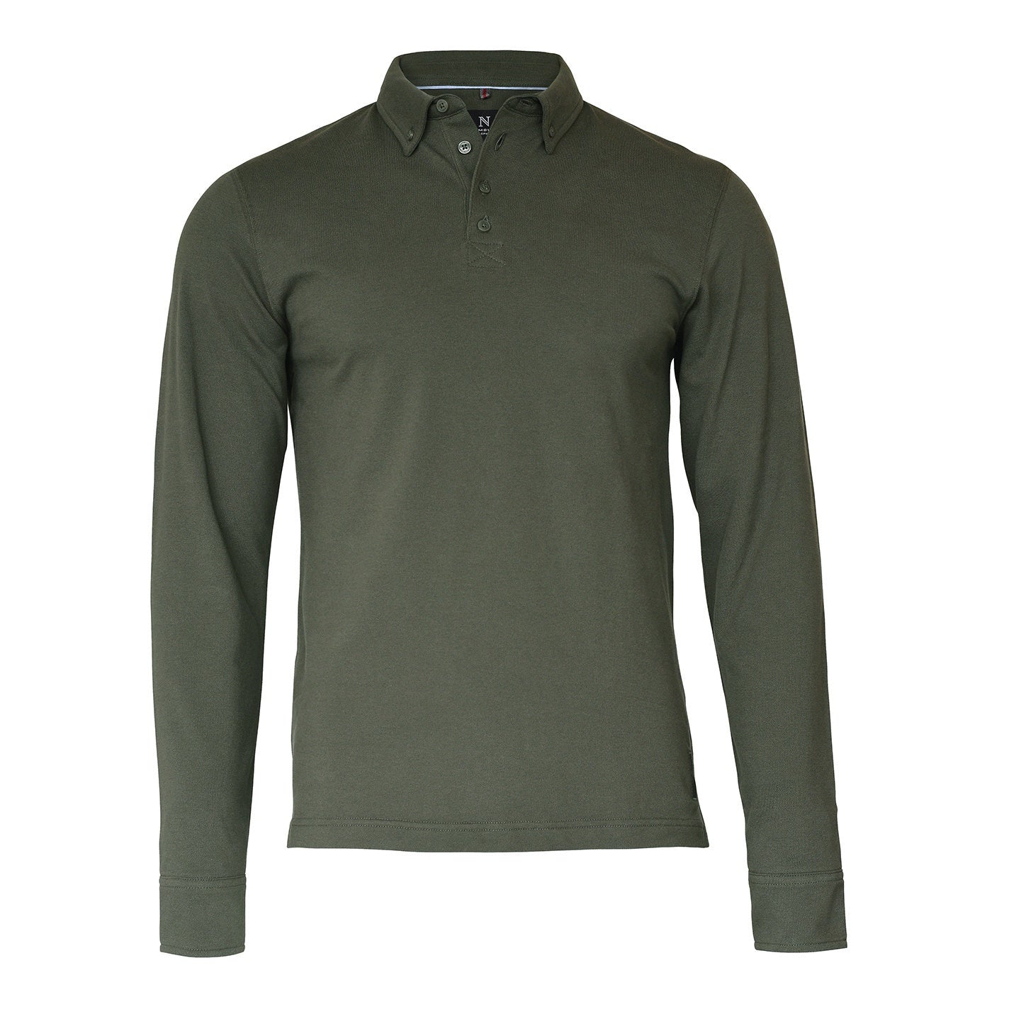 Nimbus Carlington Deluxe Long Sleeve Polo Shirt Organic Cotton Elegant Fit