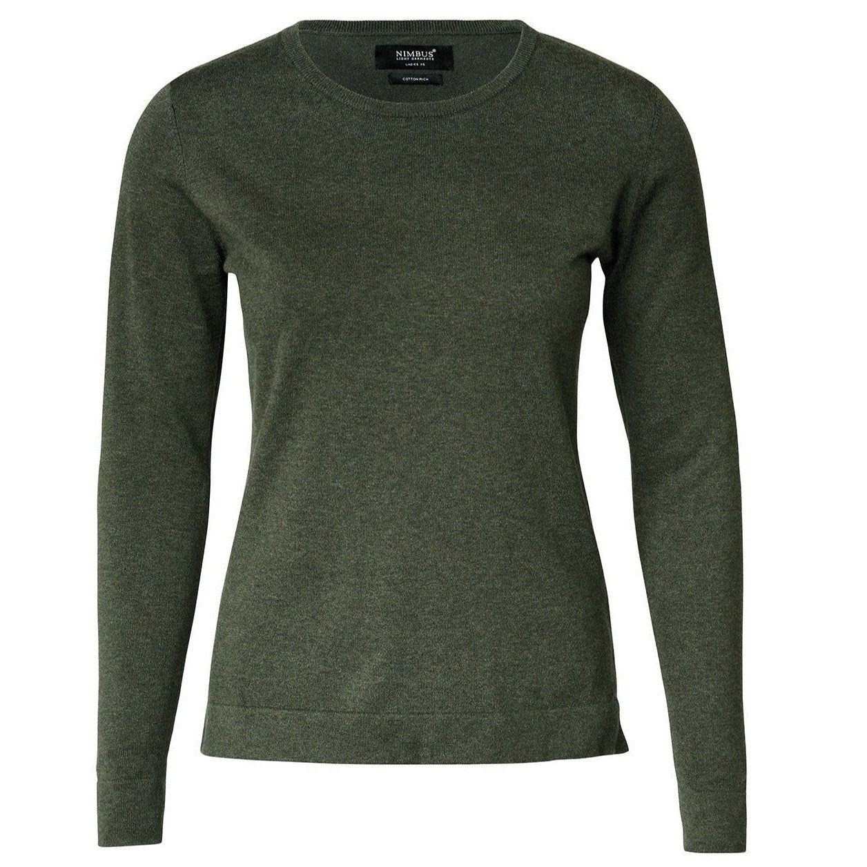 Nimbus Women's Brighton Elegant Round Neck Knit Top + Side Slit, Organic Cotton