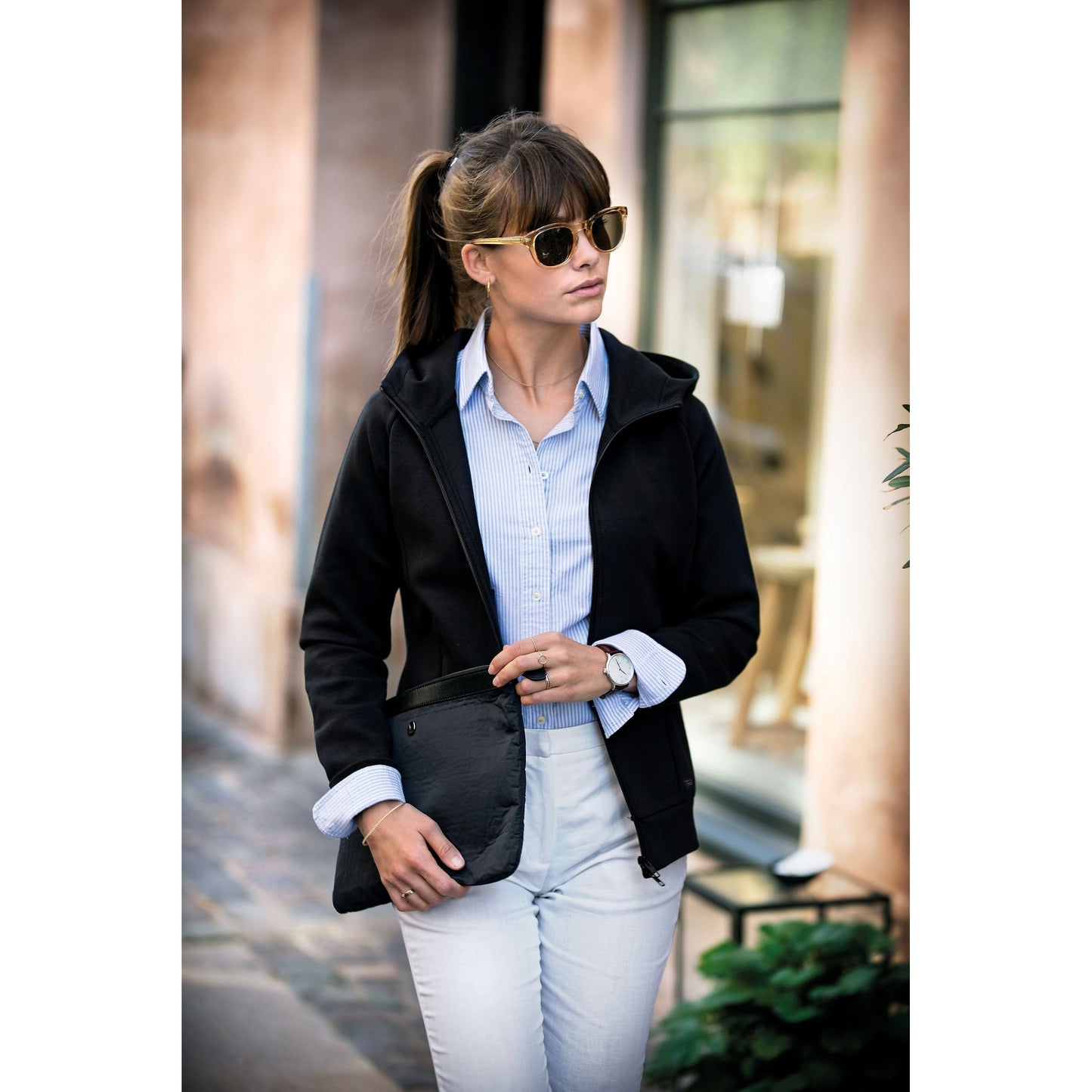 Nimbus Women's Hampton Premium Double-Faced Hoodie Organic Cotton YKK Zip