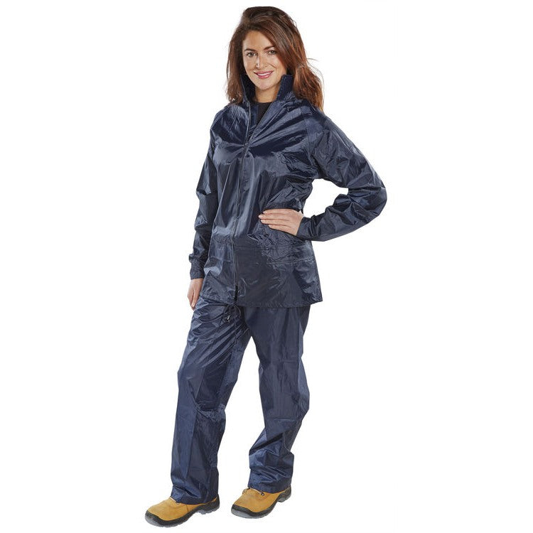 Beeswift Nylon B-dri Weatherproof Suit Lightweight Jacket & Trousers Waterproof