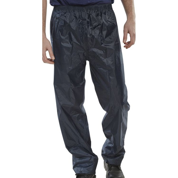 Beeswift Nylon B-Dri Waterproof Trousers Lightweight Workwear Size Options