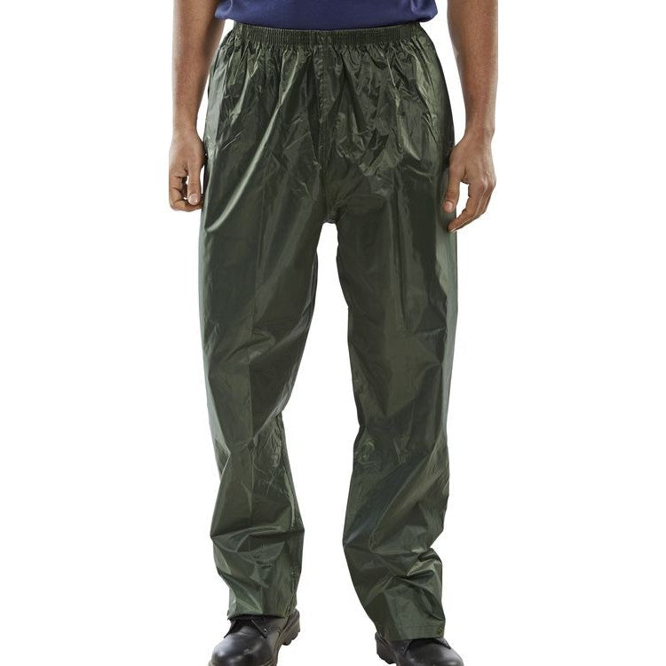 Beeswift Nylon B-Dri Waterproof Trousers Lightweight Workwear Size Options