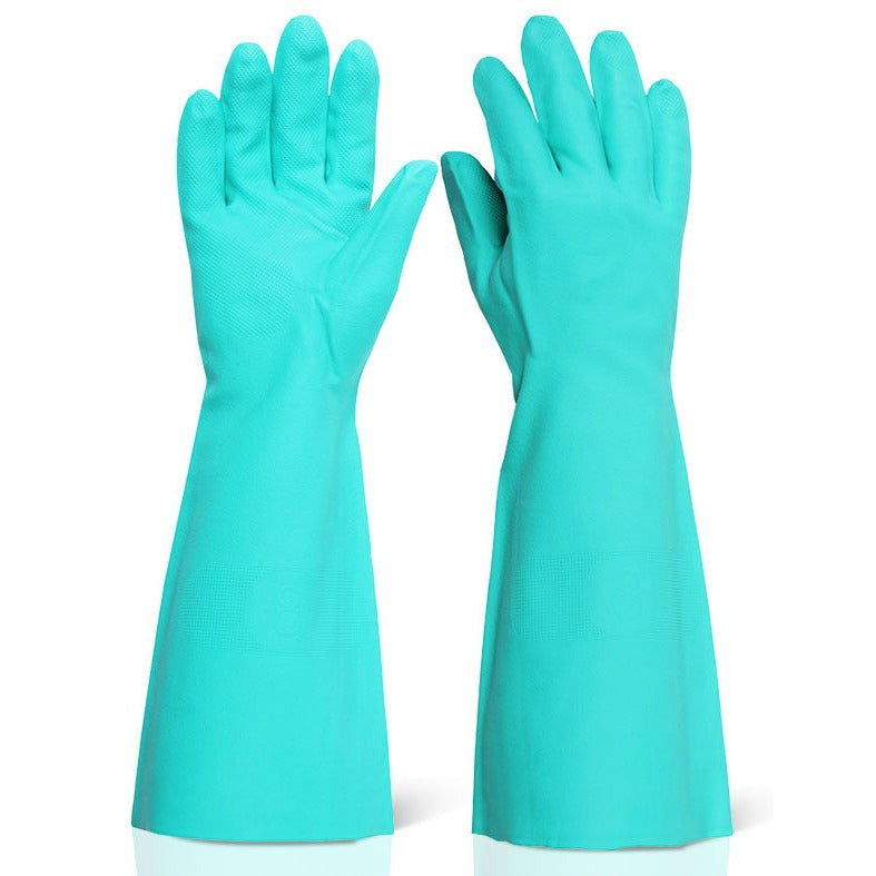 Beeswift Nitrile Gloves 18" Heavy Duty Disposable Work Safety Pack of 100
