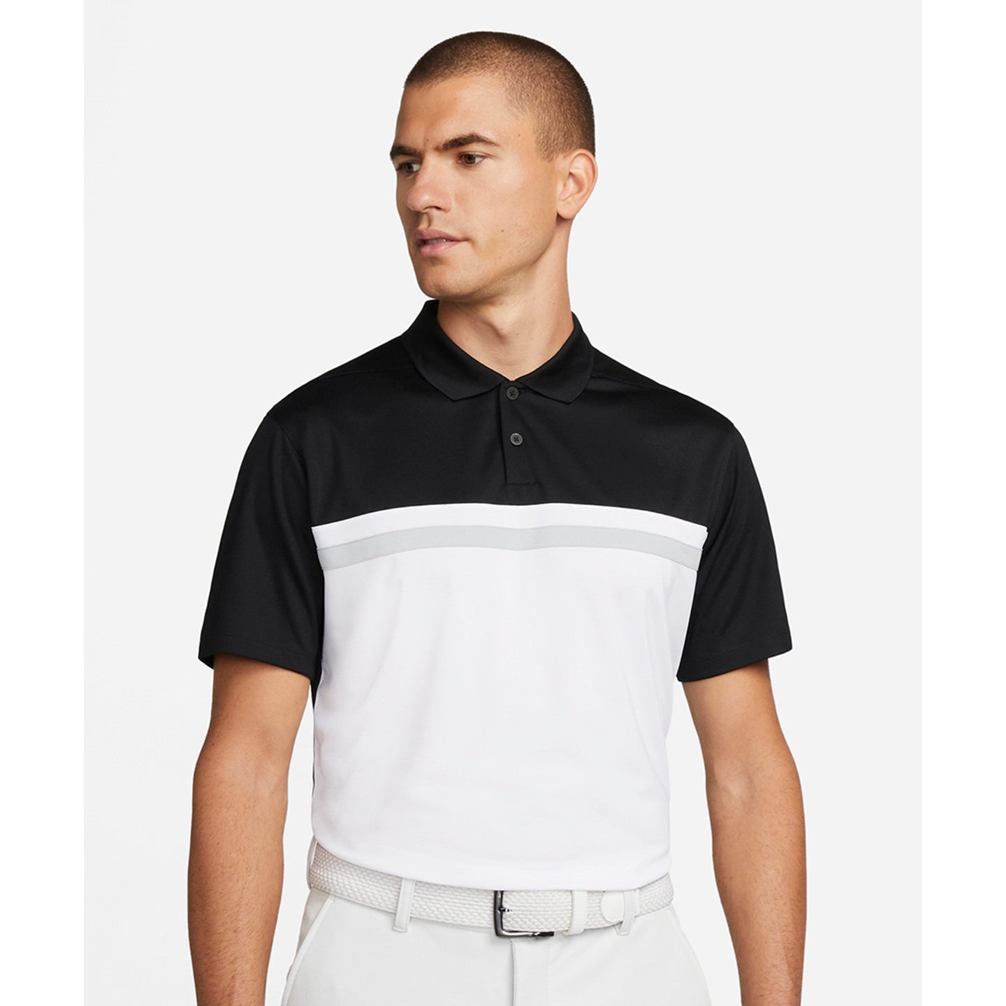 Nike Dri-FIT Victory Colour Block Polo Shirt 100% Recycled Polyester Golf Wear