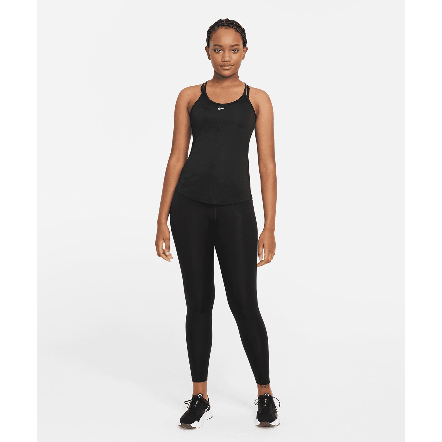 Nike Women's Dri-FIT One Elastika Tank Top Standard Fit Workout Gym Wear