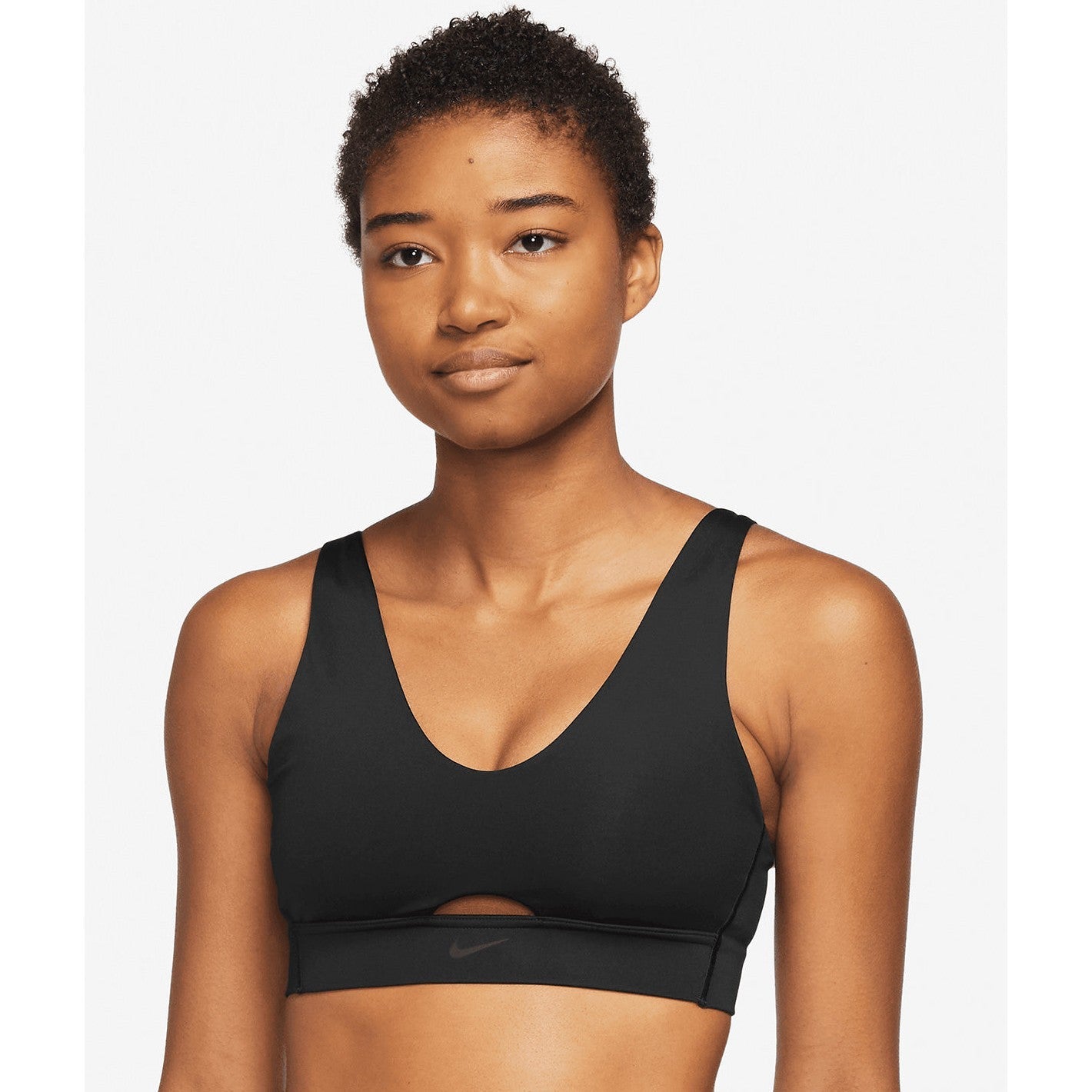 Nike Dri-FIT Indy Plunge Cutout Bra Women's Medium Support Adjustable Straps