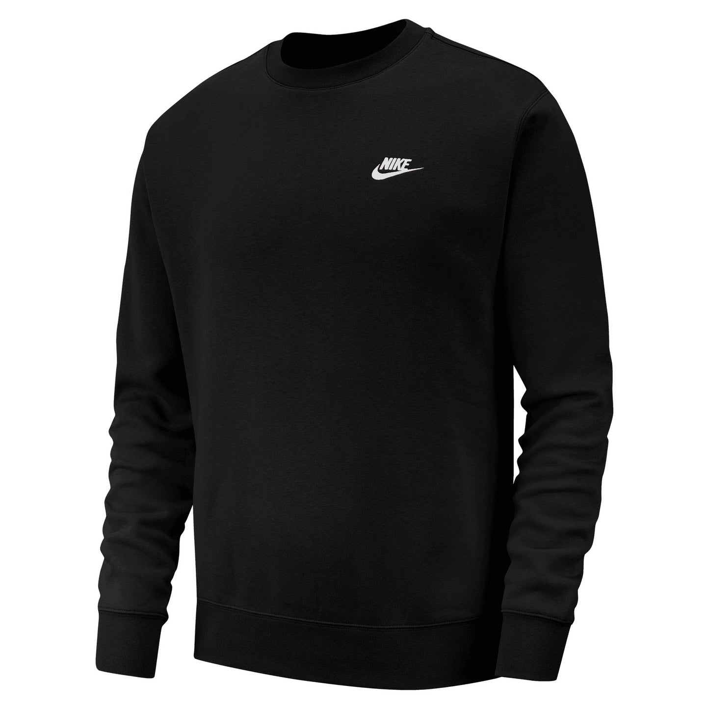 Nike Club Crew Sweatshirt Brushed Fleece Soft Comfort Embroidered Logo