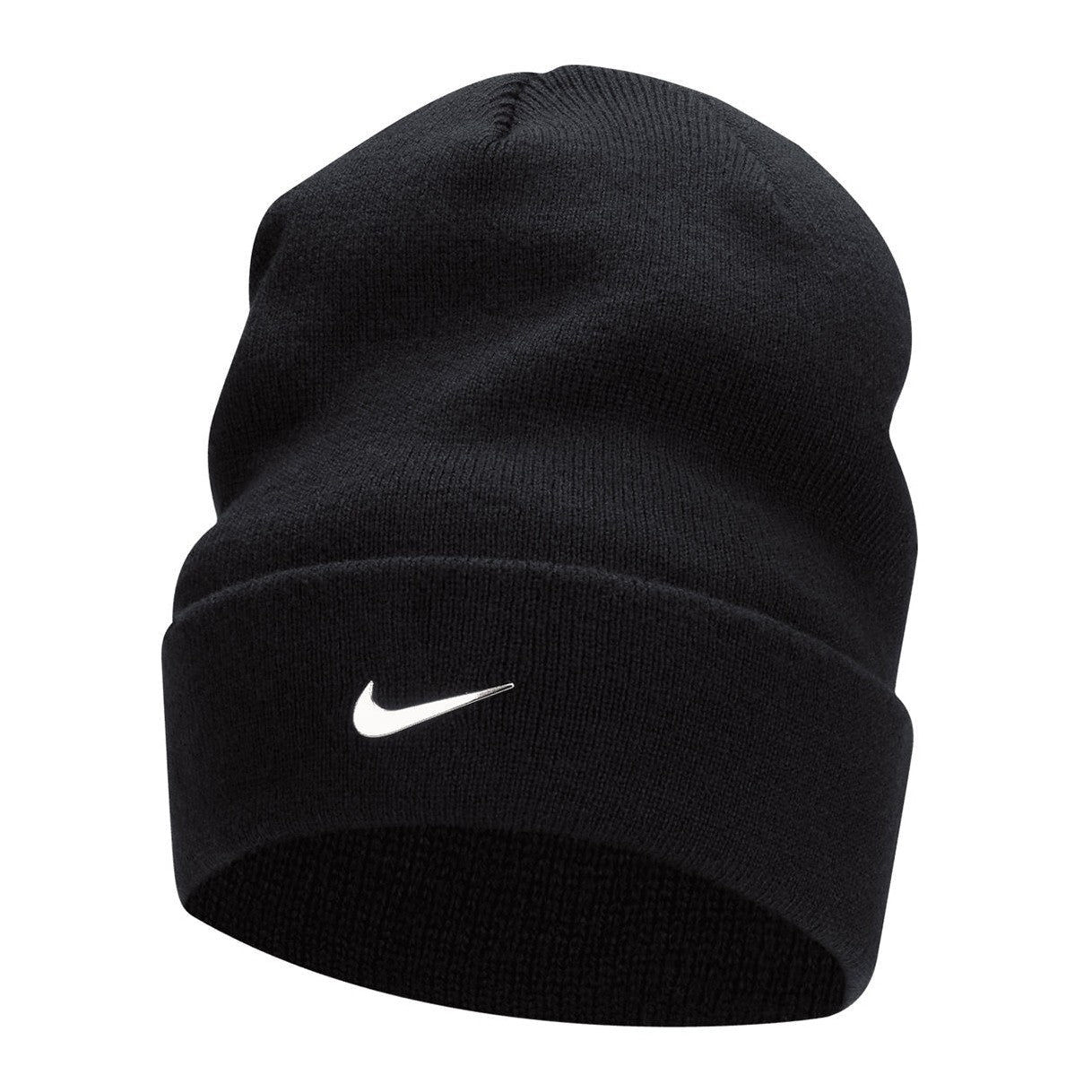 Nike Peak Beanie Soft Knit Cuffed Design with Metal Swoosh Logo - One Size