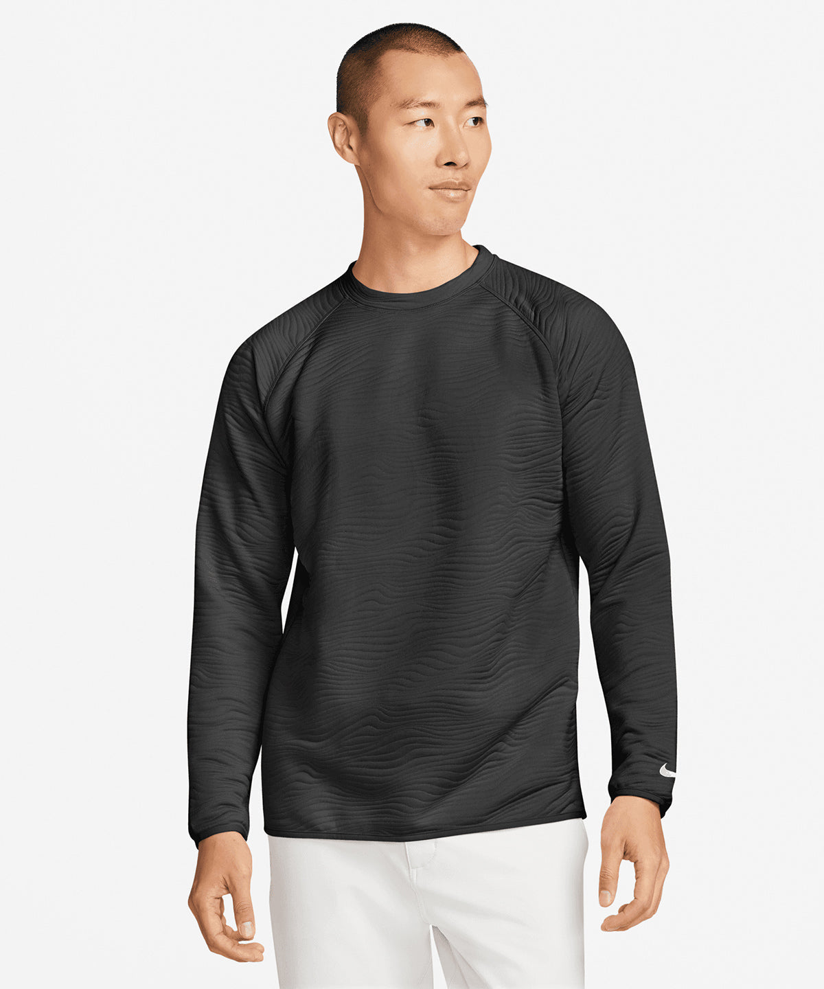 Nike Dri-FIT Tour Crew Quilted Top Men's Long Sleeve Sweat-Wicking Shirt