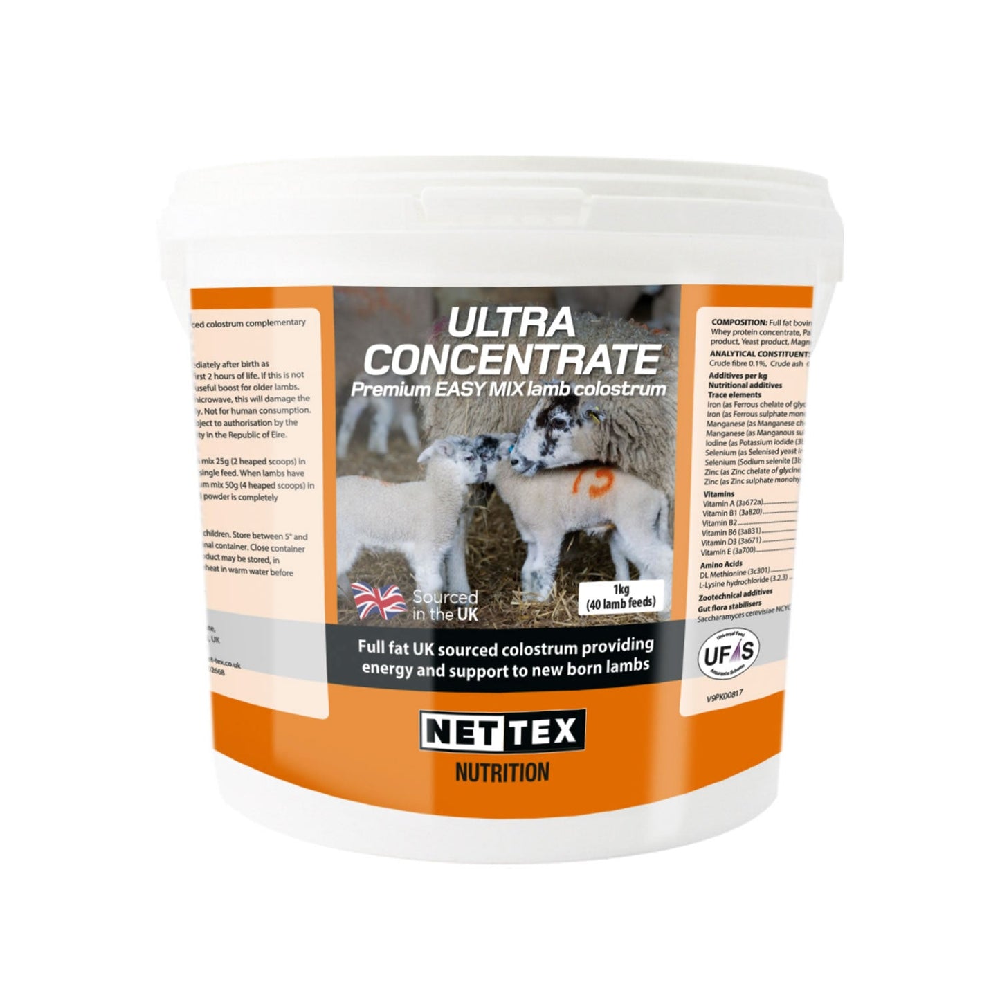 Nettex Agri Ultra Concentrate Colostrum for Weak Lambs Energy Support