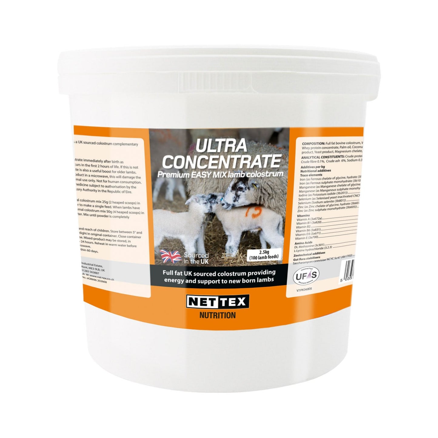 Nettex Agri Ultra Concentrate Colostrum for Weak Lambs Energy Support