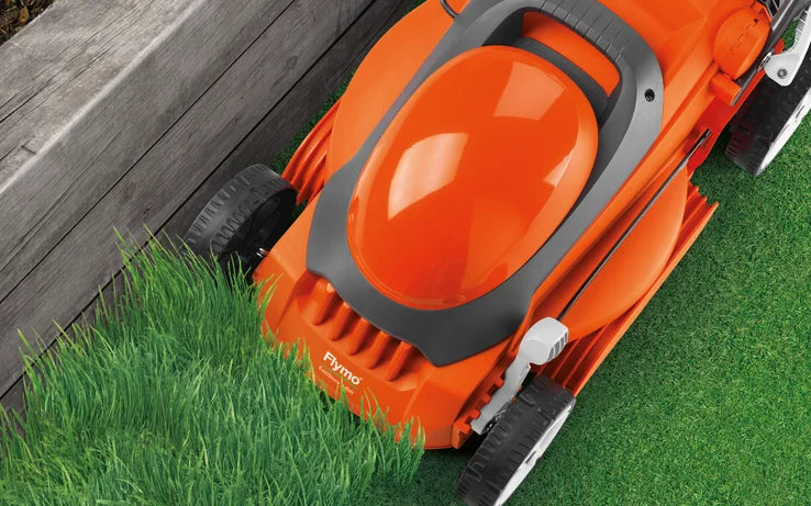 FLYMO EasiStore 340R Electric Lawnmower 1400W 34cm Compact with Grassbox