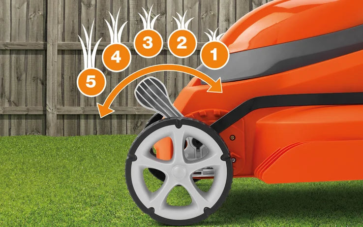 Flymo EasiStore 380R Rotary Lawnmower 1600W 38cm with Rear Roller & Grassbox