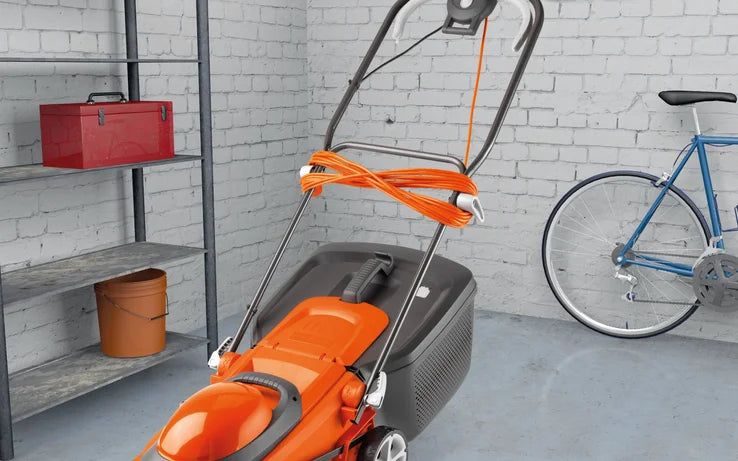 Flymo EasiStore 380R Rotary Lawnmower 1600W 38cm with Rear Roller & Grassbox
