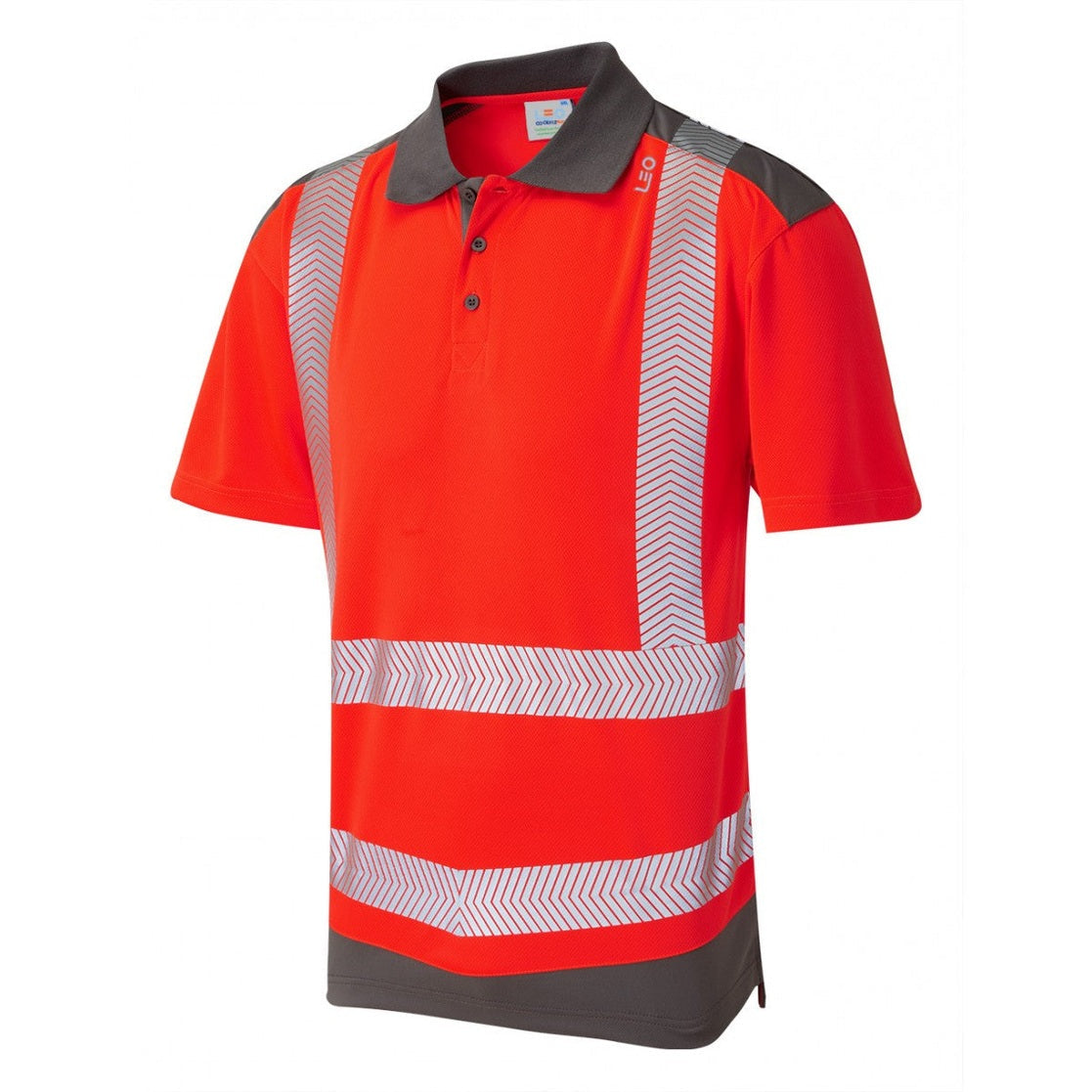 Leo Workwear EcoViz Performance+ Dual Colour Polo Shirt S-6XL Reflective Tape