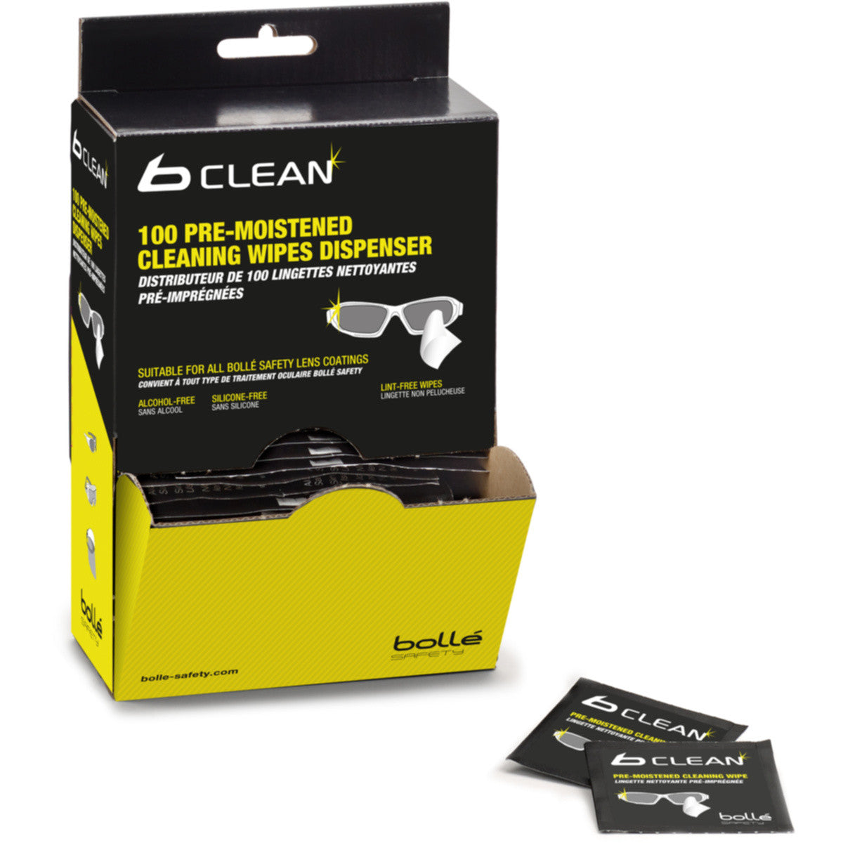 BollÃ© B-Clean Premoistened Tissues Dispenser for Glasses and Goggles