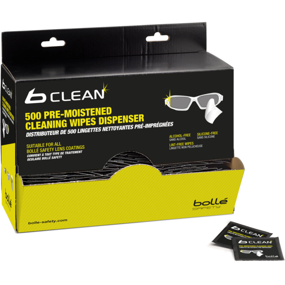 BollÃ© B-Clean Premoistened Tissues Dispenser for Glasses and Goggles