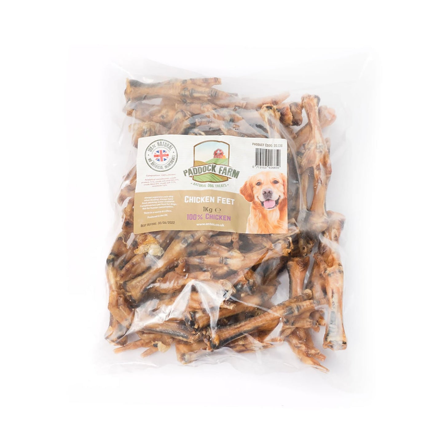 Paddock Farm Chicken Feet Natural For Dogs High Protein Joint Health