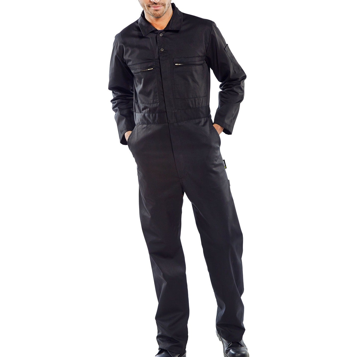 Beeswift Super Click Workwear B/Suit with Zip Pockets and Knee Pad Pockets